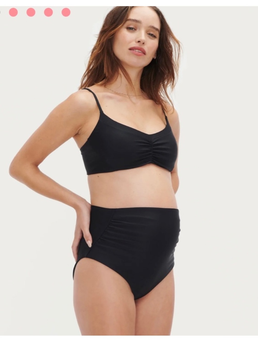 Hatch maternity Zanzibar black swim bikini medium NWT